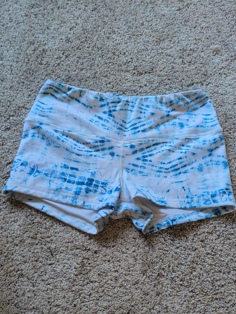 FLEO Women's Blue Tie-Dye Bootie Shorts